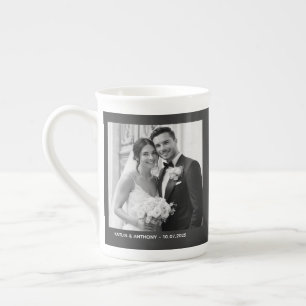 Caneca De Porcelana Fotos em Preto e Branco de Pais e Casal