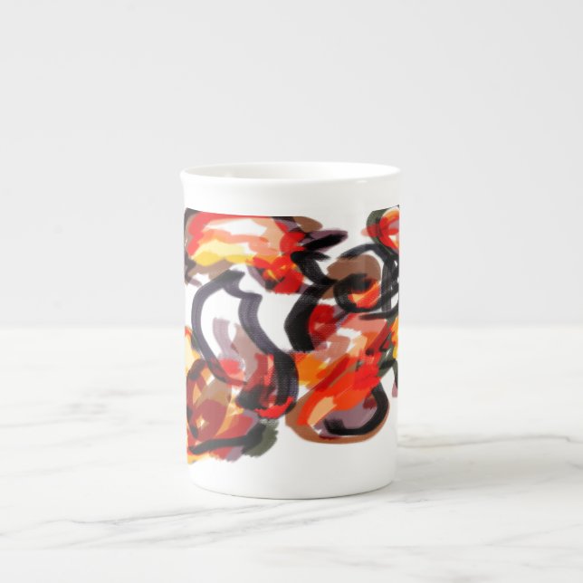 Caneca De Porcelana Fox sunset outono (Frente)