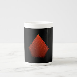 Caneca De Porcelana Fractal De "Árvore" Vermelha Espimentada Com Spike