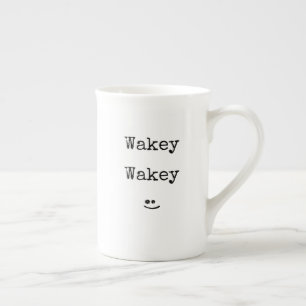 Caneca De Porcelana Frase Wakey da Tipografia Negra