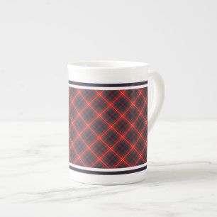 Caneca De Porcelana Fraser da família Lovat Modern Tartan Red and Blue
