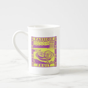 Caneca De Porcelana Fruta de Paixão