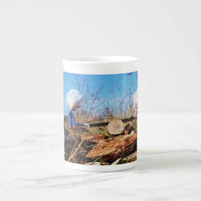 Caneca De Porcelana Fubby's die stam van boom doorzagen. (Frente)