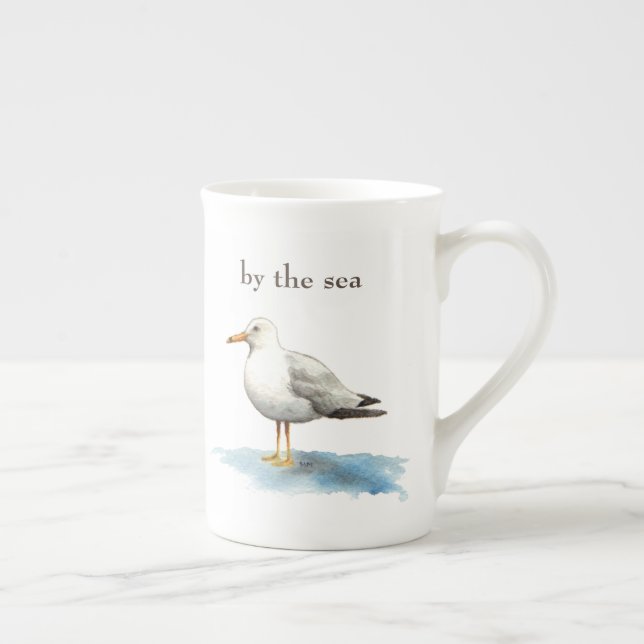 Caneca De Porcelana Gaivota a ser pelo mar (Direita)