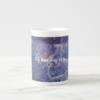 Caneca De Porcelana Galáxia Cósmica Aquarela Abstrata Personalizada