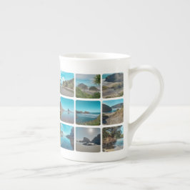 Caneca De Porcelana Galeria de Imagens Quadradas do Instagram com Cant