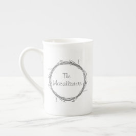 Caneca De Porcelana Galhos & videiras