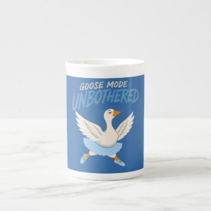 Caneca De Porcelana Ganso Despreocupado Modo Engraçado Ballet Ganso