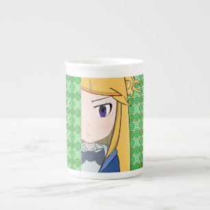 Caneca De Porcelana Garota de Manga de Porcelana Mug