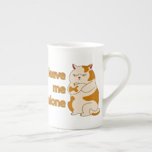 Caneca De Porcelana Gato gordo me deixa em paz