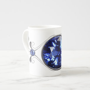 Caneca De Porcelana Gema Azul