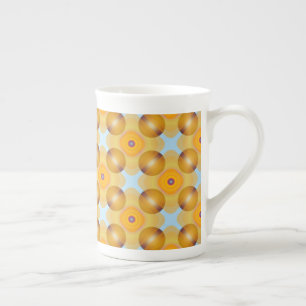 Caneca De Porcelana Geométrico Amarelo Incomum