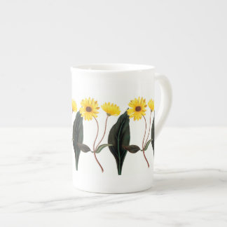Caneca De Porcelana Girassóis Dourados Botânico
