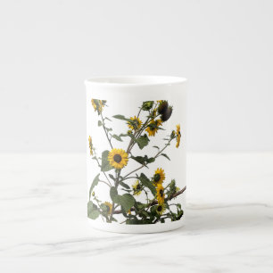 Caneca De Porcelana Girassol Amarelo Vibrante