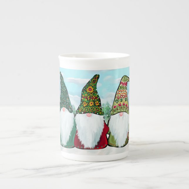 CANECA DE PORCELANA GNOMOS IRLANDESES   (Frente)