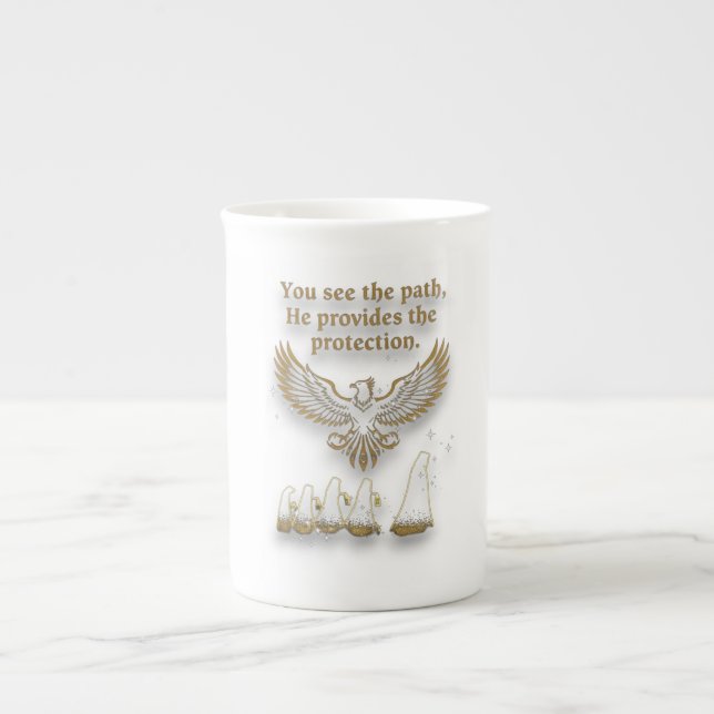 Caneca De Porcelana God protection (Frente)