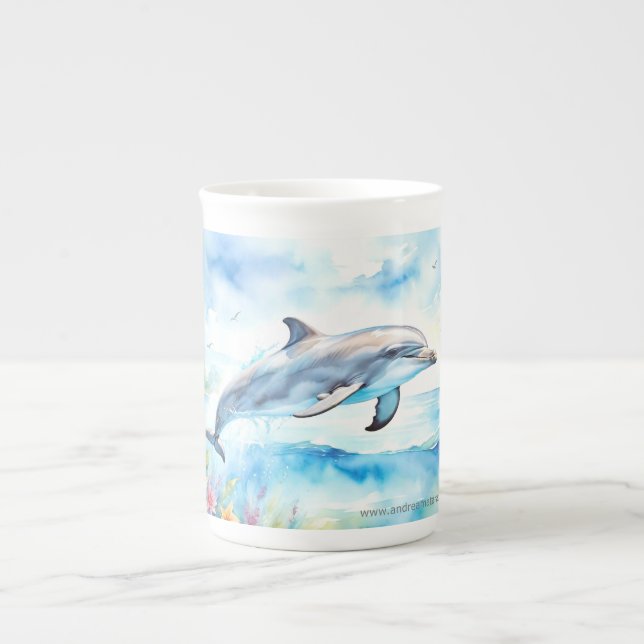 Caneca De Porcelana Golfinho (Frente)