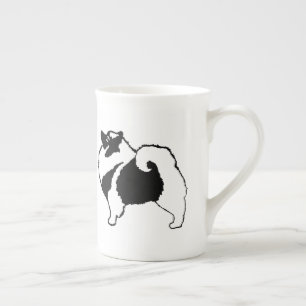 Caneca De Porcelana Gráficos do Keeshond - arte original bonito do c