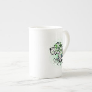 Caneca De Porcelana Grande dinamarquês mexicano inspirou um retrato de