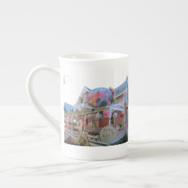 Caneca De Porcelana Grande Iluminação a Rosa - O Vinho de Martha