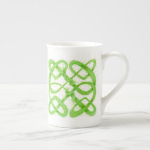 Caneca de porcelana GREEN CELTIC KNOT