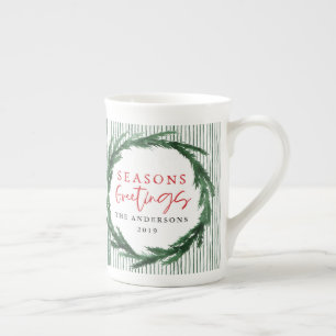 Caneca De Porcelana Grinalda da aguarela + presente de época natalíc