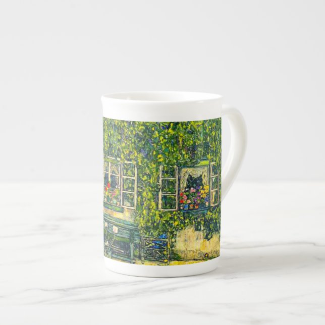 Caneca De Porcelana Gustav Klimt Casa de Guardaboschi (Frente Esquerda)