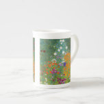 Caneca De Porcelana Gustavo Klimt: Jardim<br><div class="desc">Uma caneca clássica bonita de China de osso que caracteriza um jardim colorido,  pintado pelo pintor austríaco Gustavo Klimt do symbolist.</div>