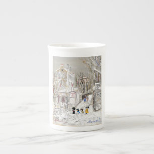 Caneca De Porcelana Habitues de Le Lapin Ágil es Ses
