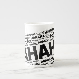 Caneca De Porcelana HAHAHA Risada Caótica Divertida
