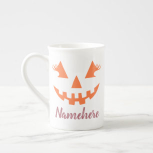 Caneca De Porcelana Halloween da Girly Jack O Lanterna Pumpkin Persona