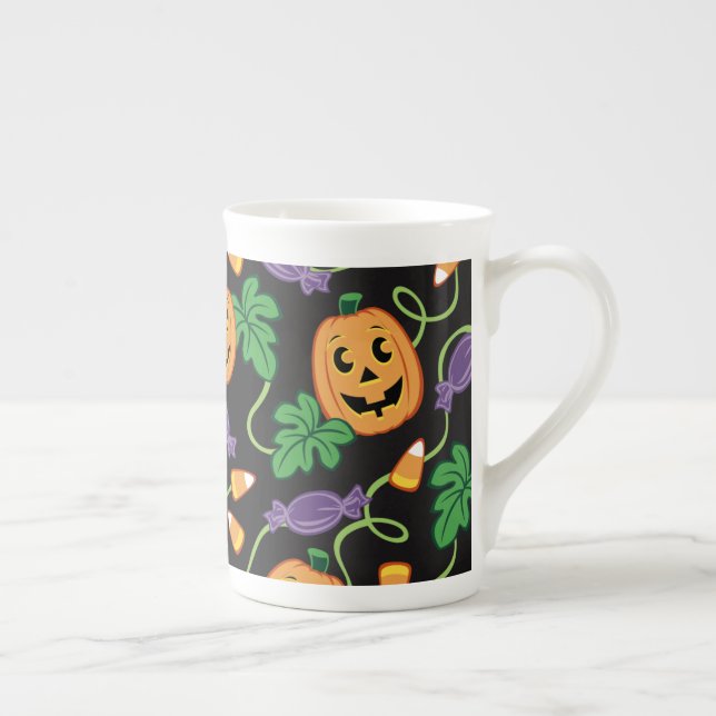 CANECA DE PORCELANA HALLOWEEN PATTERN BONE CHINA MUG (Direita)