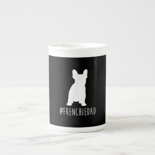 Caneca De Porcelana hashtag frenchie pai francês buldog pai