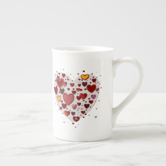 Caneca De Porcelana Hearts allover