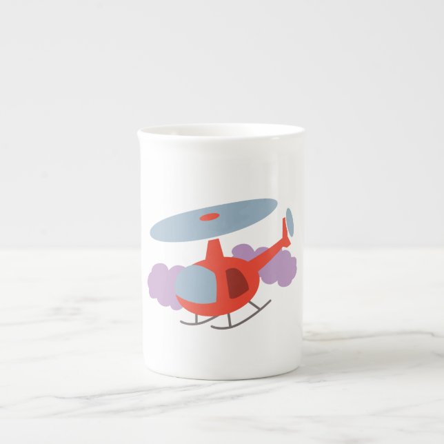 Caneca De Porcelana Helicóptero (Frente)