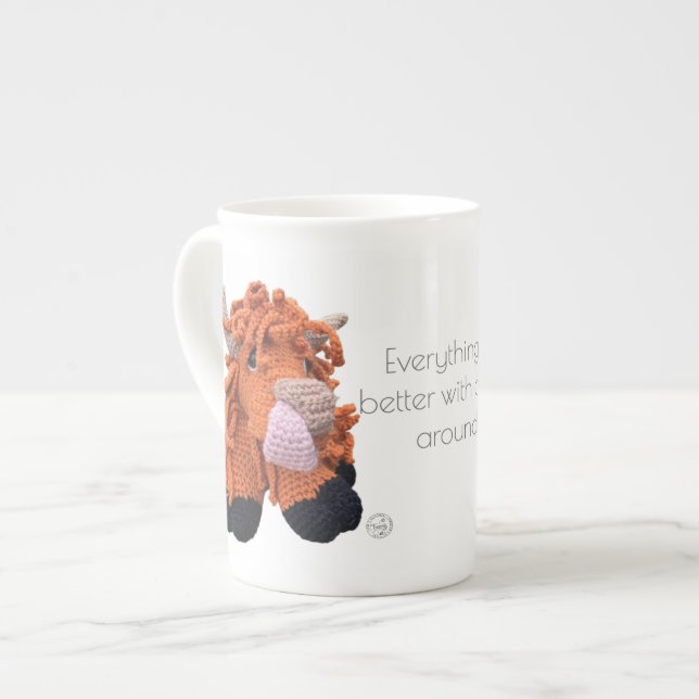 Caneca De Porcelana Highland Cow Jumbo Mug (Frente Esquerda)
