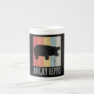 Caneca De Porcelana Hippo - Hipopótamo Revirado - Vintage Hippopotamu