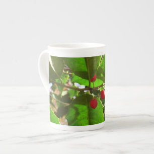 Caneca De Porcelana Holly Sai do Feriado II Botânico