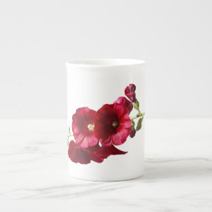 Caneca De Porcelana Hollyhocks: mug de porcelana