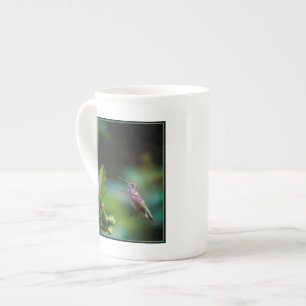 Caneca De Porcelana Hummingbird com garganta de rubi - Fotografia orig