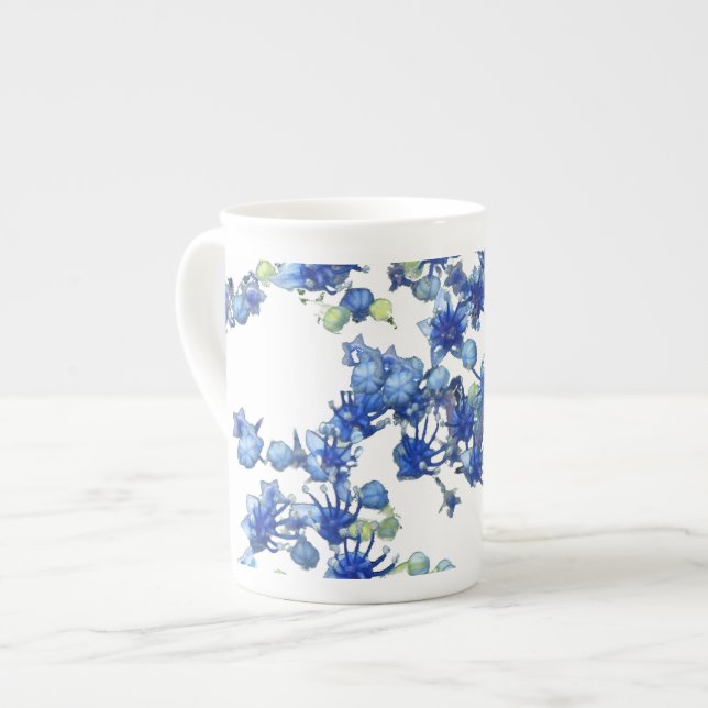 Caneca De Porcelana hydrangea bgc transparente (Frente Esquerda)