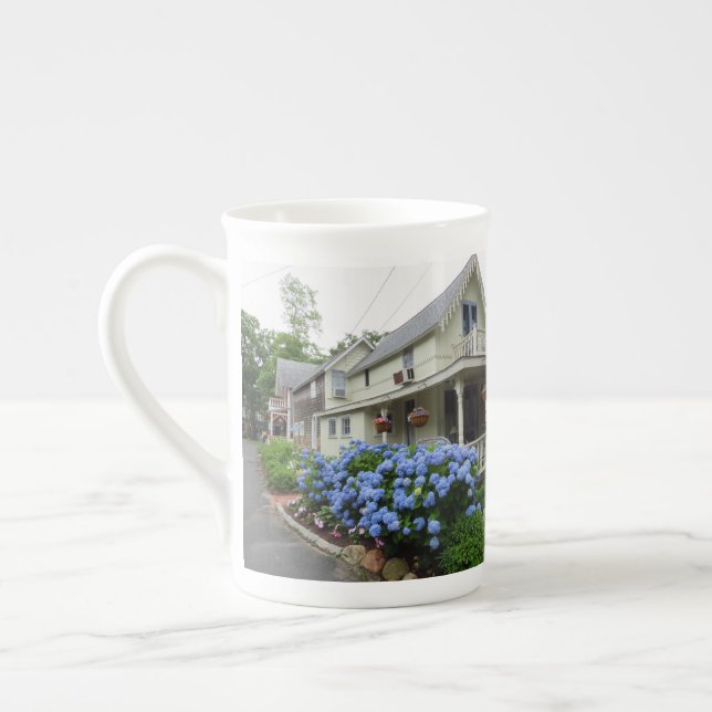 Caneca De Porcelana Hydrangeas no canto - Vineyard de Martha (Esquerda)
