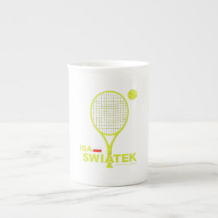 Caneca De Porcelana Iga Swiatek, tênis, cabra, campeão