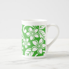 CANECA DE PORCELANA ILHA PLUMERIA (VERDE CÍTRICO)