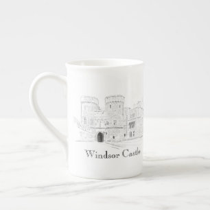 Caneca De Porcelana Ilustração do Landmark Icônico do Castelo de Winds