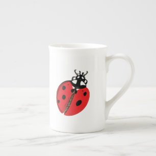 Caneca De Porcelana Ilustração Lady Bug