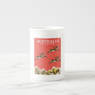 Caneca De Porcelana Impressão de férias vintage na Austrália