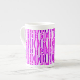 Caneca De Porcelana Impressão de fita de meados do século - orquídea e