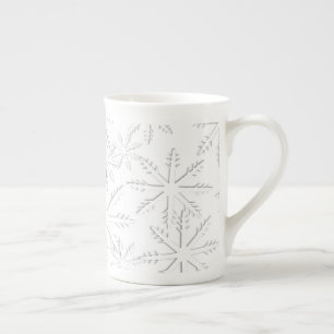 Caneca De Porcelana Impressão do floco de neve