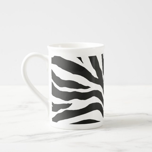 Caneca De Porcelana Impressão Zebra (Esquerda)